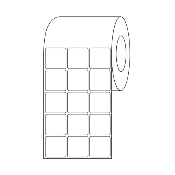 Direct Thermal Slide Label, 7/8" x 7/8", 3 Across White